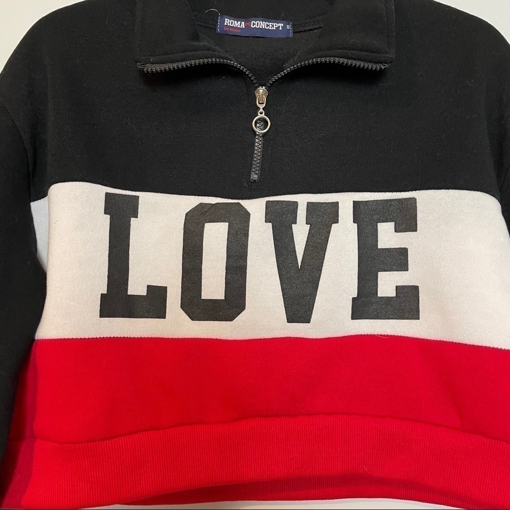 Roma Concept Cropped Long Sleeve “ LOVE” Shirt - Picture 6 of 9